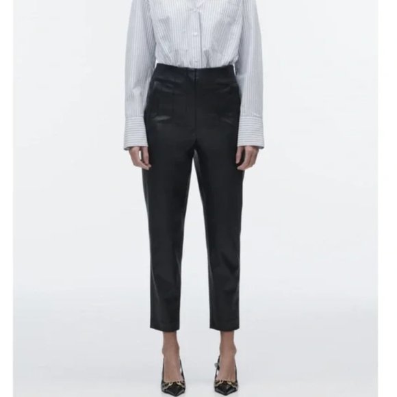 NWT Zara faux leather pants black - Picture 5 of 10